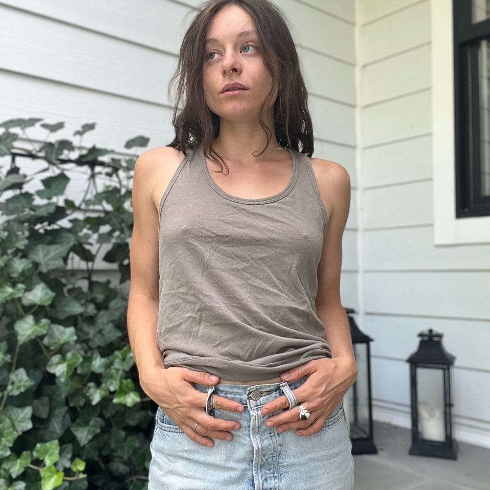Versatile Women's Taupe Tank Top